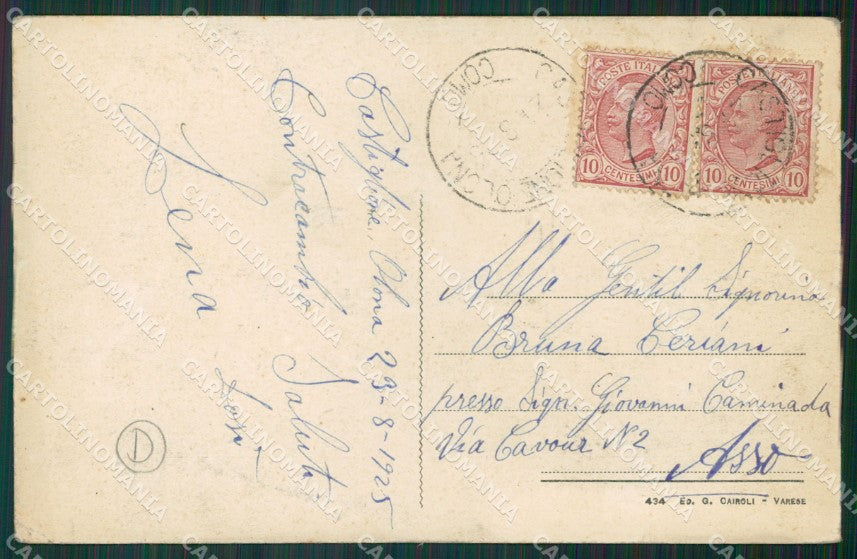 Varese Castiglione Olona cartolina QK5567 – retro