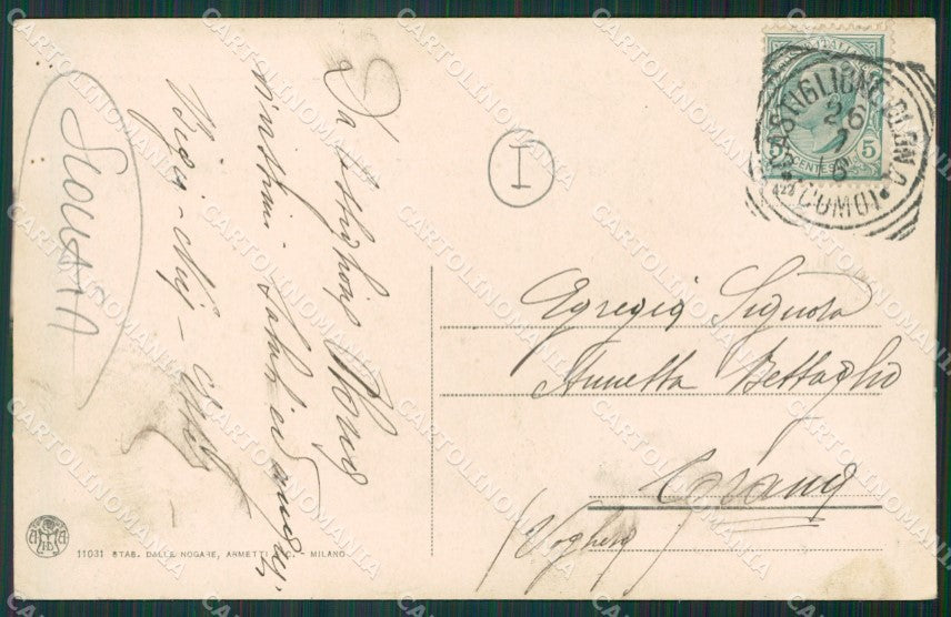 Varese Castiglione Olona SCOLLATA cartolina QK5582 – retro