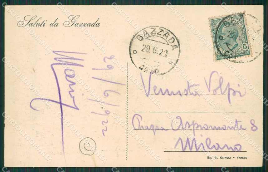 Varese Gazzada cartolina QK5587 – retro