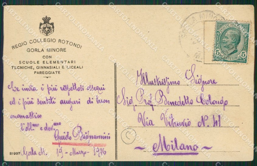 Varese Gorla Minore cartolina QK5617 – retro