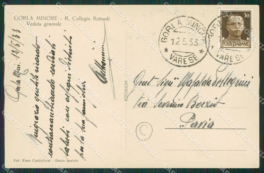 Varese Gorla Minore Foto cartolina QK5622 – retro