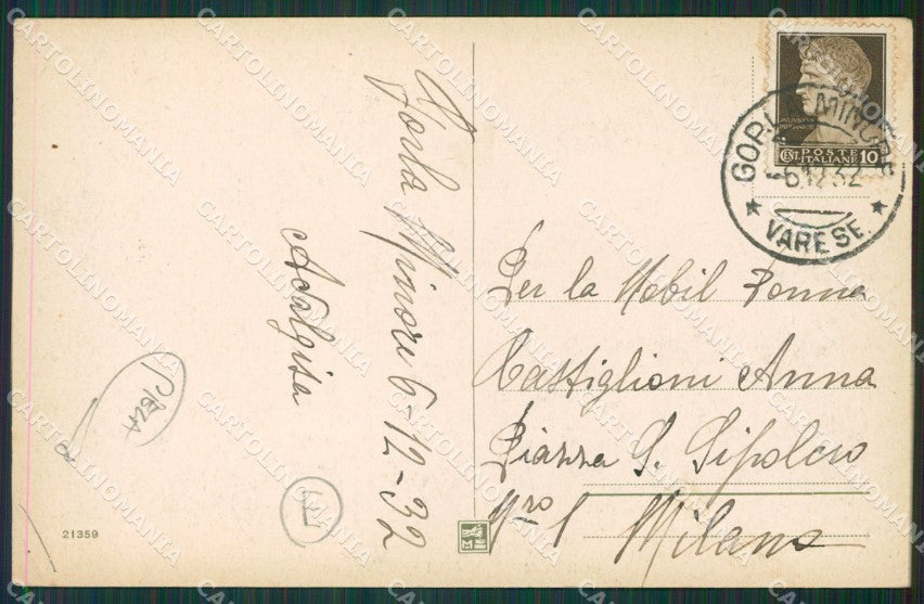 Varese Gorla Minore PIEGA cartolina QK5639 – retro