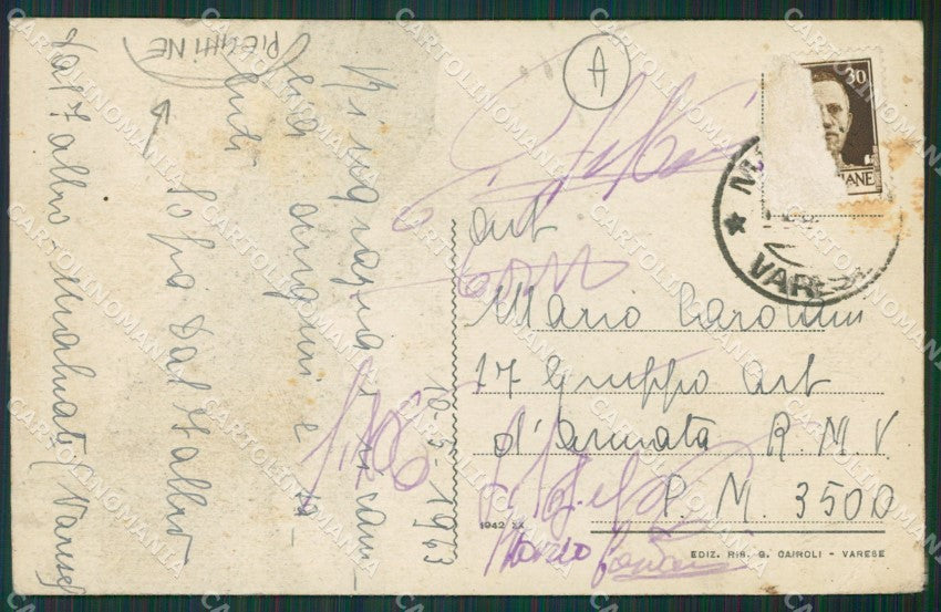 Varese Malnate PIEGHINE cartolina QK5657 – retro