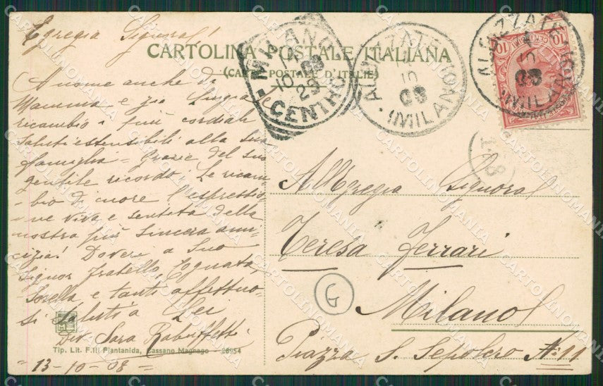 Varese Solbiate Arno cartolina QK5677 – retro