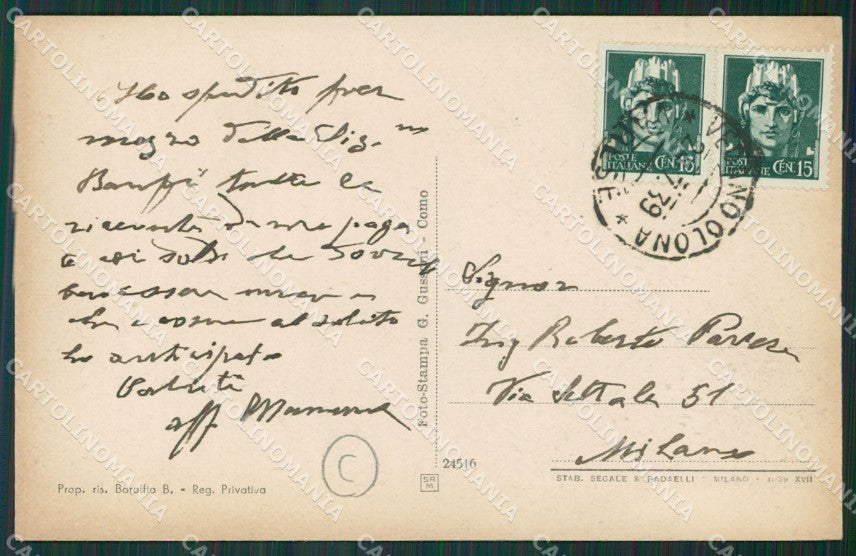 Varese Vedano Olona cartolina QK5689 – retro