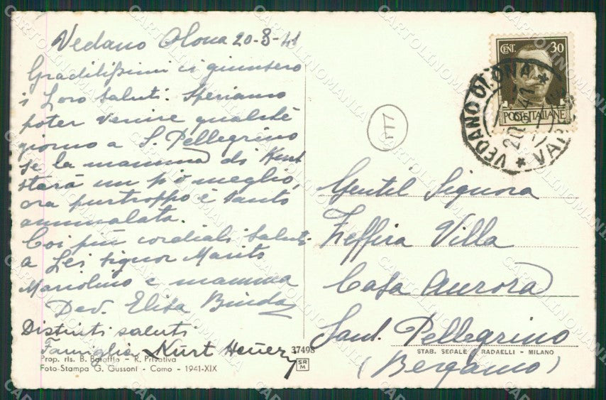 Varese Vedano Olona Foto cartolina QK5693 – retro