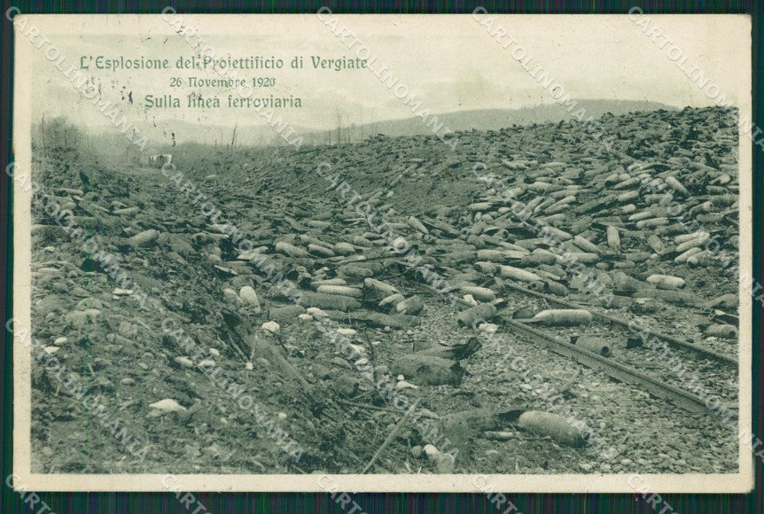Varese Vergiate Esplosione Proiettificio 1920 cartolina QK5743 – fronte