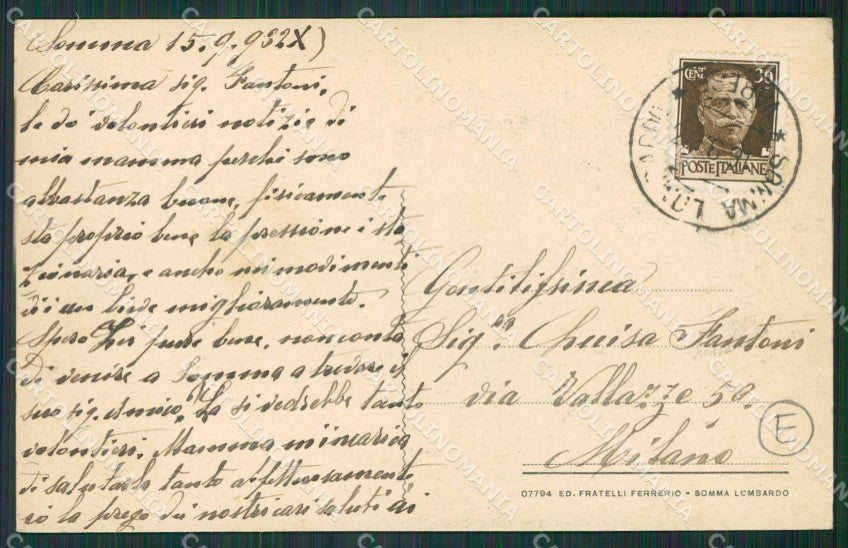 Varese Vizzola Ticino cartolina QK5752 – retro
