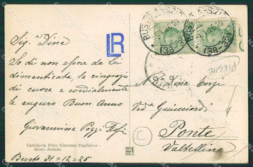 Varese Busto Arsizio PIEGHE cartolina QK5816 – retro
