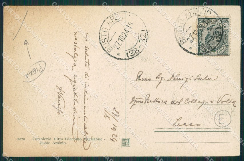 Varese Busto Arsizio Stazione PIEGA cartolina QK5825 – retro