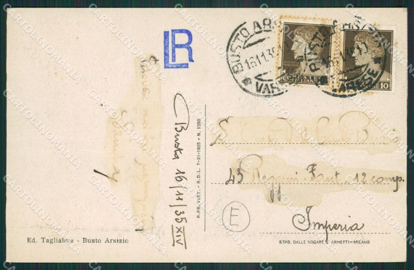 Varese Busto Arsizio Stazione cartolina QK5835 – retro