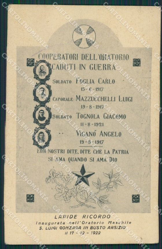 Varese Busto Arsizio PIEGATA cartolina QK5879 – fronte