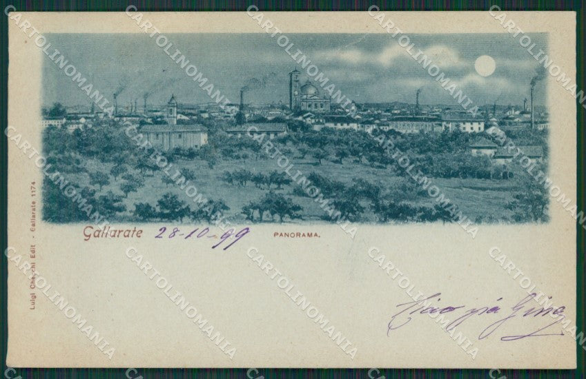 Varese Gallarate Chiaro di Luna PIEGA cartolina QK5939 – fronte