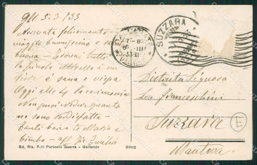 Varese Gallarate cartolina QK5962 – retro