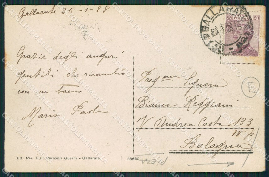 Varese Gallarate PIEGA cartolina QK5970 – retro