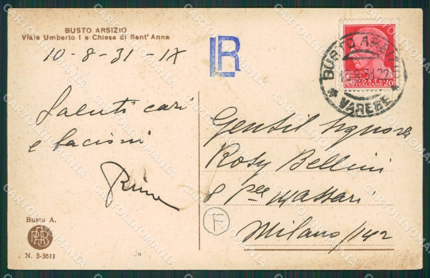 Varese Gallarate cartolina QK5991 – retro
