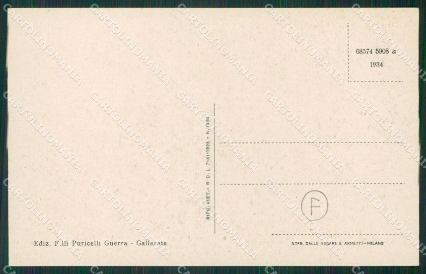 Varese Gallarate Stazione cartolina QK6001 – retro