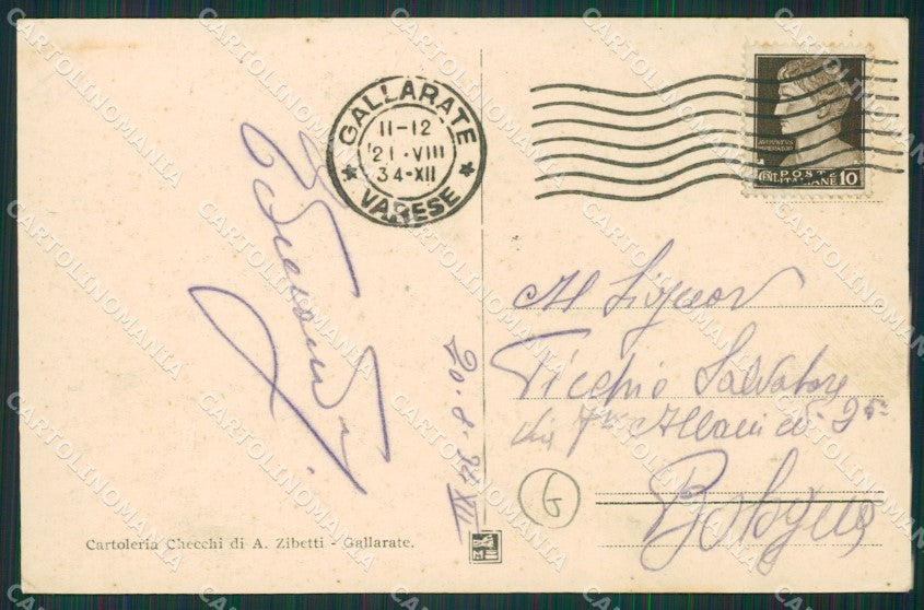 Varese Gallarate cartolina QK6021 – retro