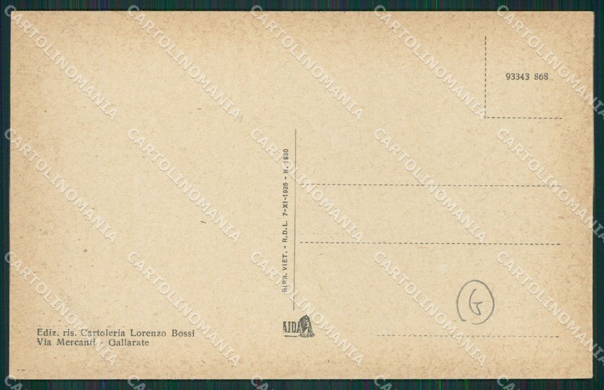 Varese Gallarate Fascismo cartolina QK6025 – retro