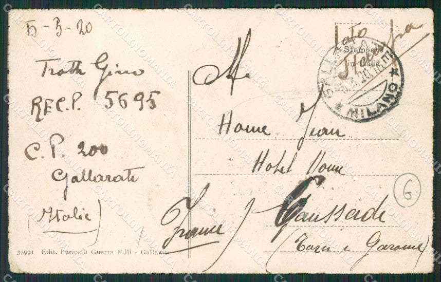 Varese Gallarate cartolina QK6047 – retro