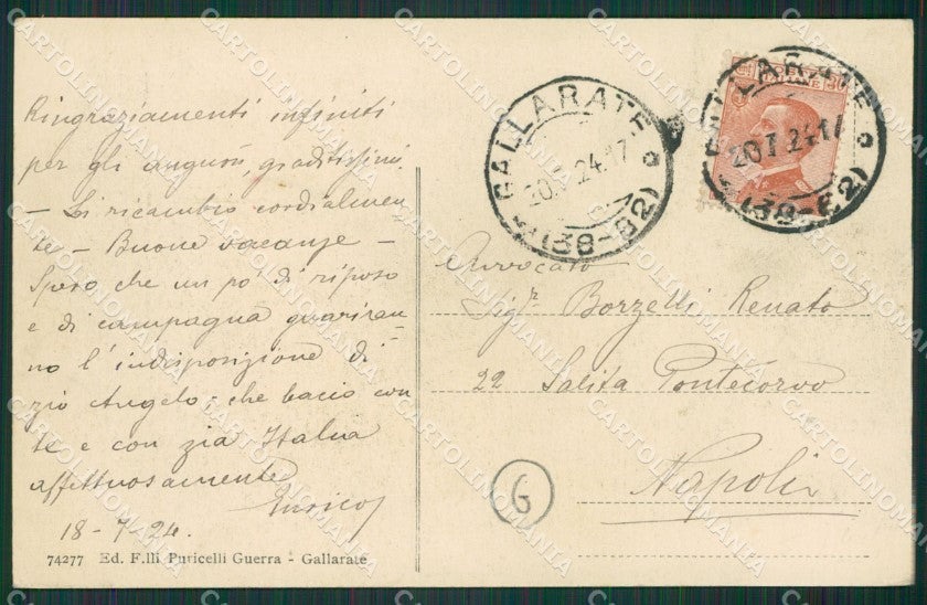 Varese Gallarate cartolina QK6052 – retro