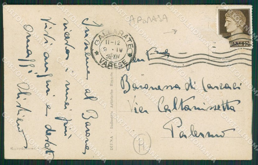 Varese Gallarate ABRASA cartolina QK6110 – retro