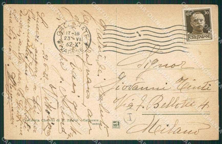 Varese Gallarate cartolina QK6121 – retro