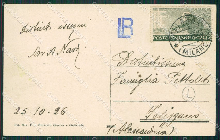 Varese Gallarate cartolina QK6134 – retro
