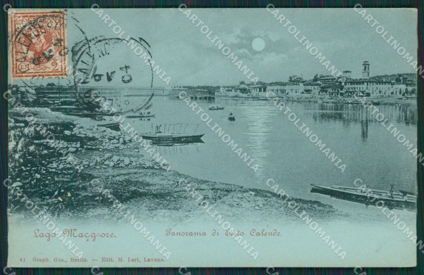Varese Sesto Calende Chiaro di Luna cartolina QK6175 – fronte