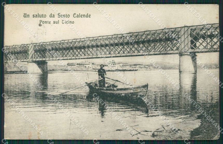 Varese Sesto Calende PIEGHINA cartolina QK6182 – fronte