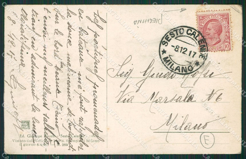 Varese Sesto Calende PIEGHINA cartolina QK6182 – retro
