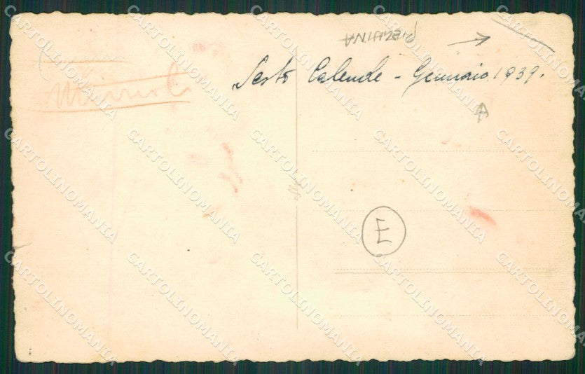Varese Sesto Calende Aviazione PIEGHINA Militari Foto cartolina QK6192 – retro