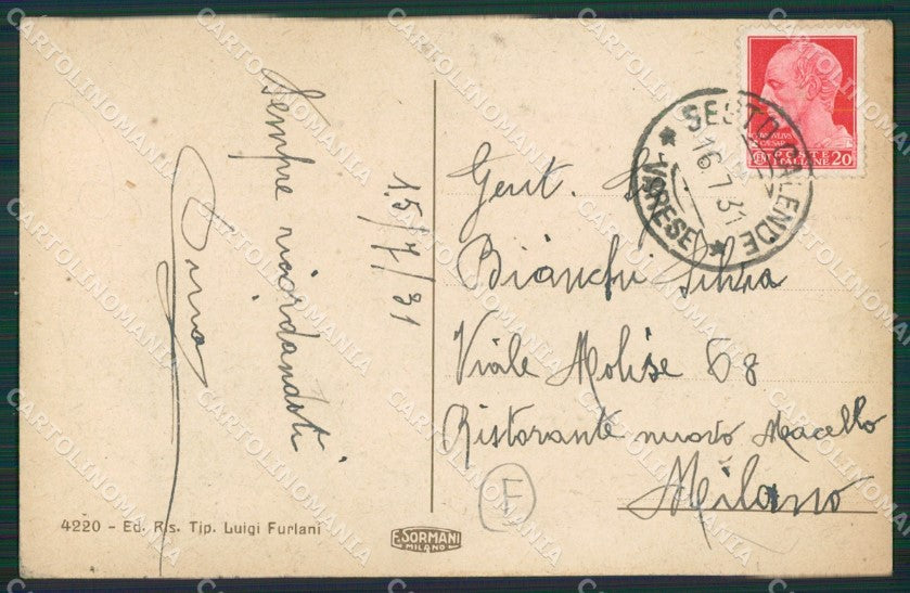 Varese Sesto Calende cartolina QK6199 – retro