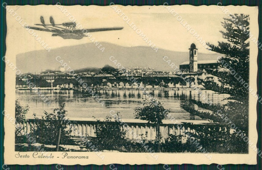 Varese Sesto Calende Idrovolante PIEGHINA cartolina QK6211 – fronte