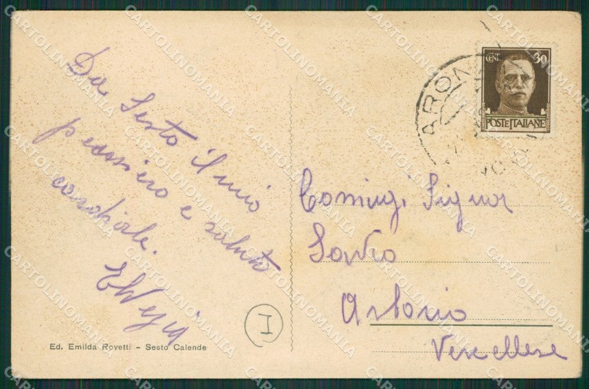 Varese Sesto Calende Idrovolante Aeroporto cartolina QK6223 – retro