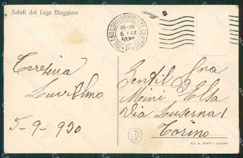 Varese Lago Maggiore Costumi cartolina QK6257 – retro