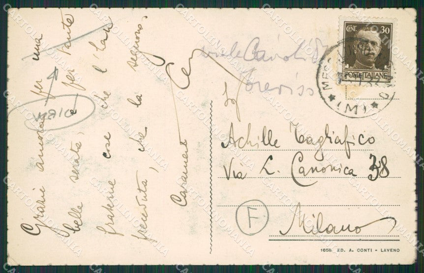Varese Lago Maggiore PIEGA cartolina QK6275 – retro