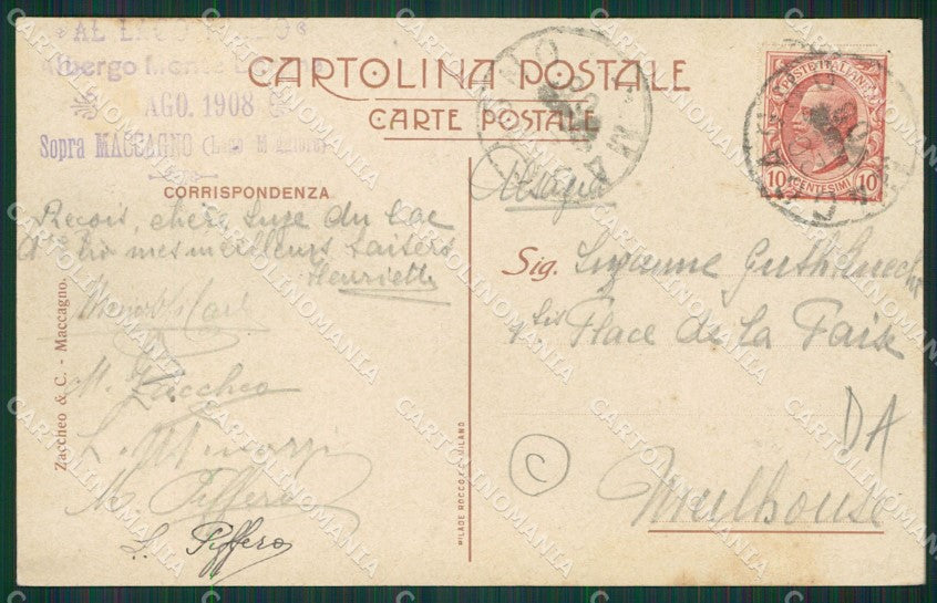 Varese Maccagno Lago d'Elio cartolina QK6277 – retro