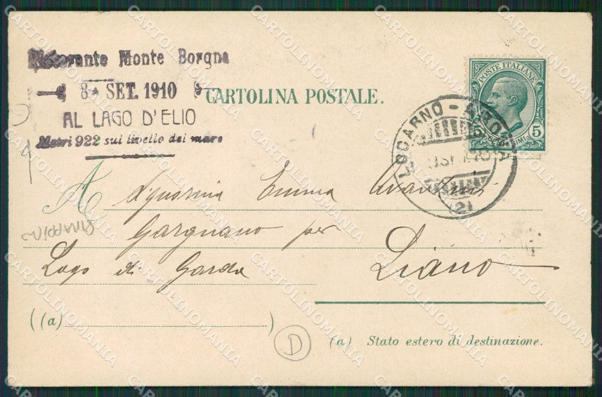Varese Maccagno Lago d'Elio STRAPPINO cartolina QK6278 – retro