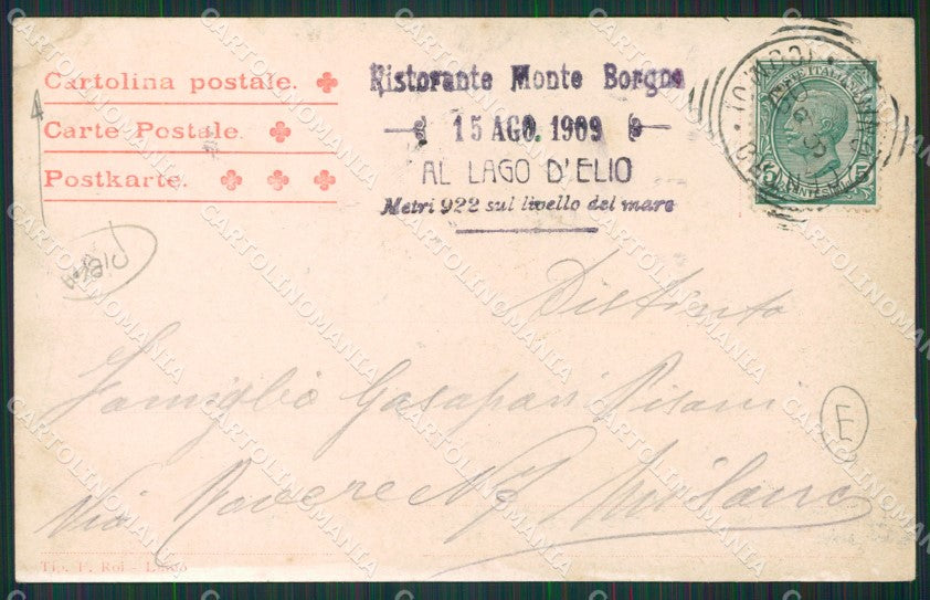 Varese Maccagno Lago d'Elio PIEGA cartolina QK6281 – retro
