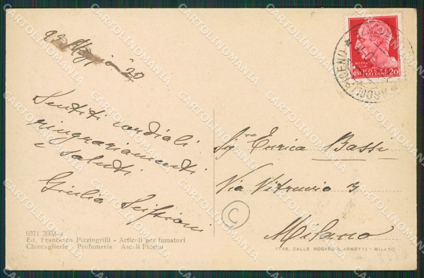Ascoli Piceno Città cartolina QK6305 – retro