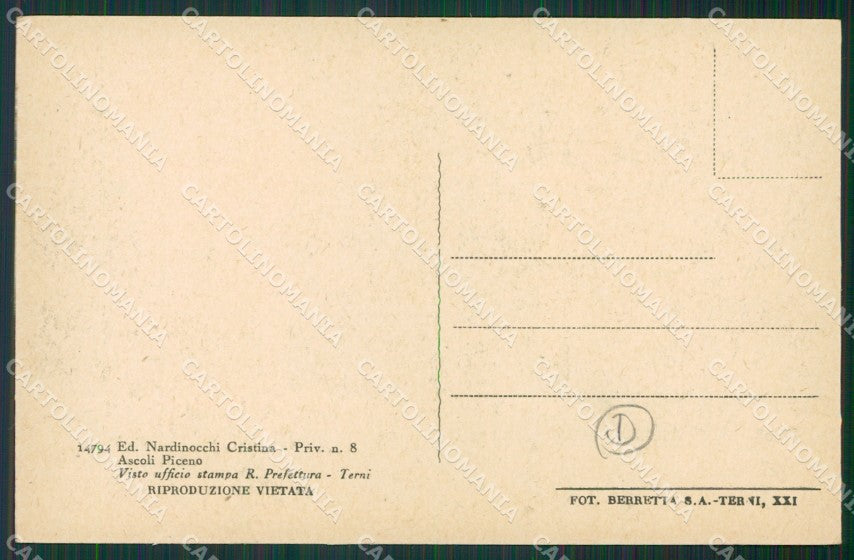 Ascoli Piceno Città Poste cartolina QK6324 – retro