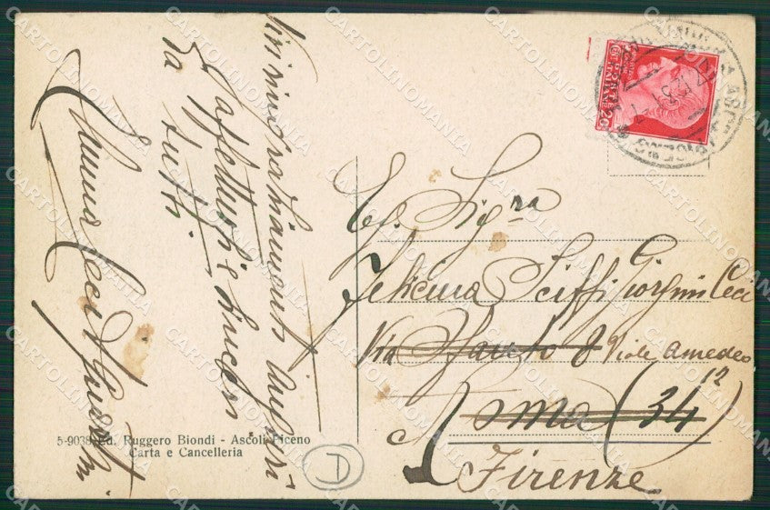 Ascoli Piceno Città Banca cartolina QK6326 – retro