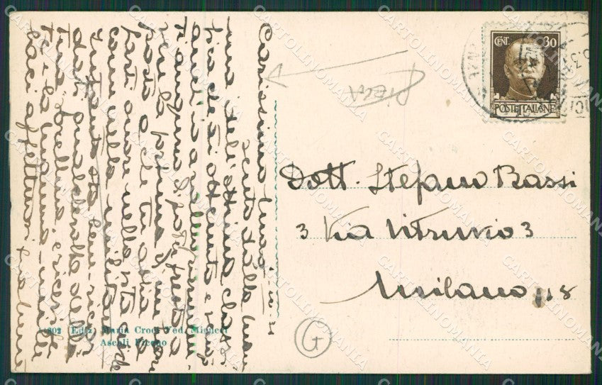 Ascoli Piceno Città PIEGA cartolina QK6356 – retro