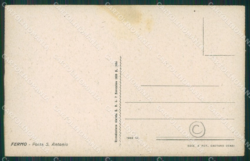 Ascoli Piceno Fermo Porta Sant'Antonio cartolina QK6366 – retro