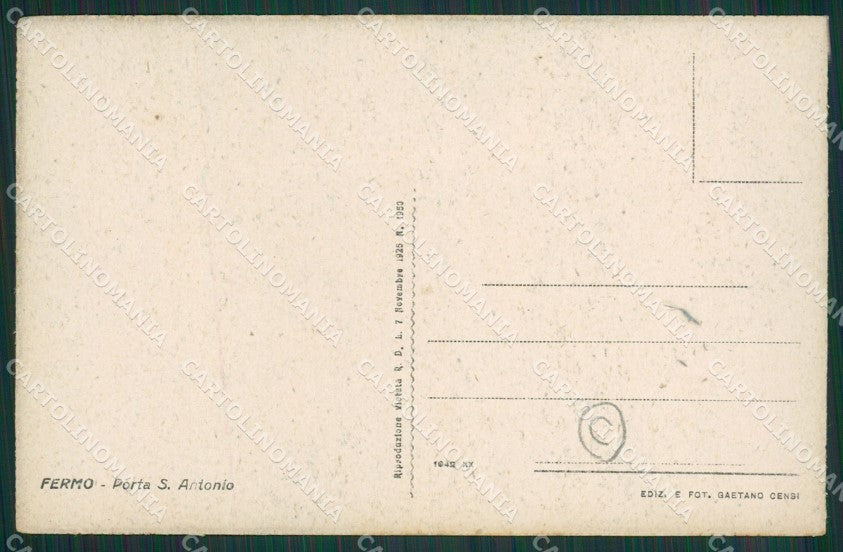Ascoli Piceno Fermo Porta Sant'Antonio cartolina QK6369 – retro