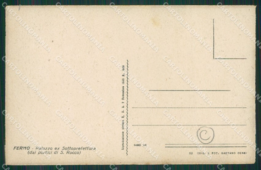 Ascoli Piceno Fermo cartolina QK6370 – retro