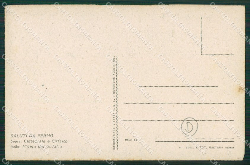 Ascoli Piceno Fermo cartolina QK6386 – retro