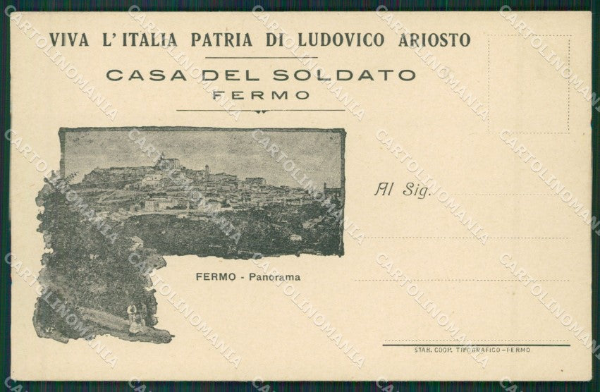 Ascoli Piceno Fermo Casa Soldato cartolina QK6401 – fronte