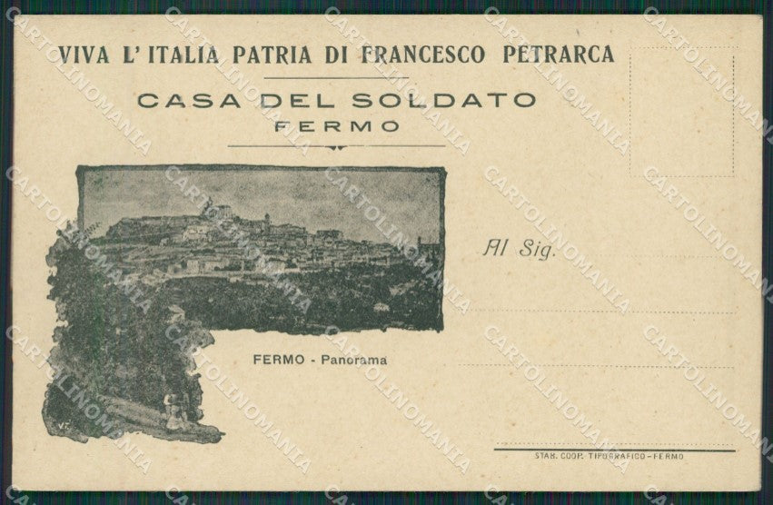 Ascoli Piceno Fermo Casa Soldato cartolina QK6402 – fronte